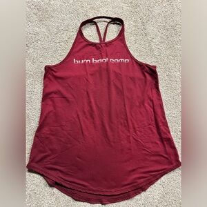 maroon burn boot camp tank